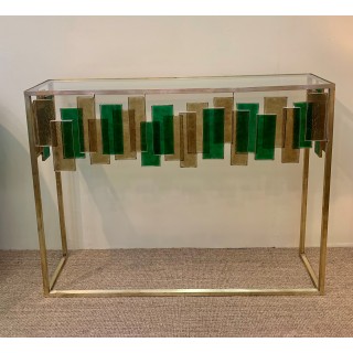 Glass Console with glass top
