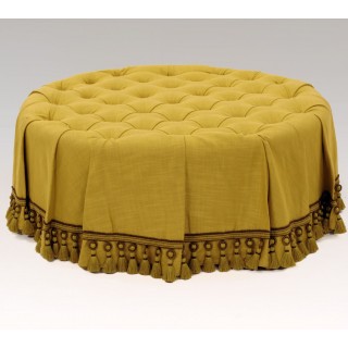 Deep Buttoned Stool With Skirt